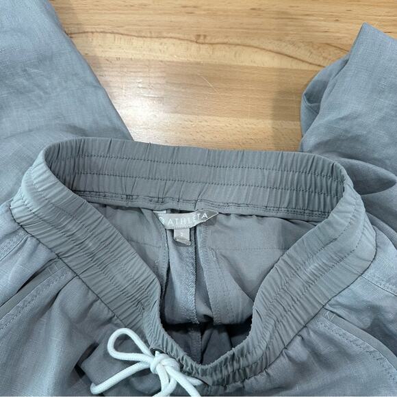Athleta Bali Linen Ankle Pant Gray Lightweight Beach Vacation size 2 - Picture 7 of 9